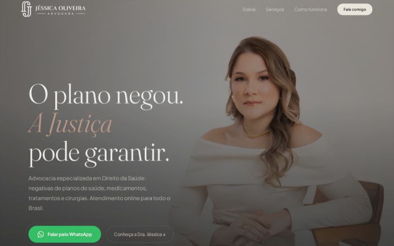Site institucional para escritório de advocacia